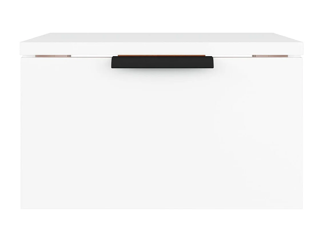 Tables de chevet murales 2 pcs blanc 34x30x20 cm