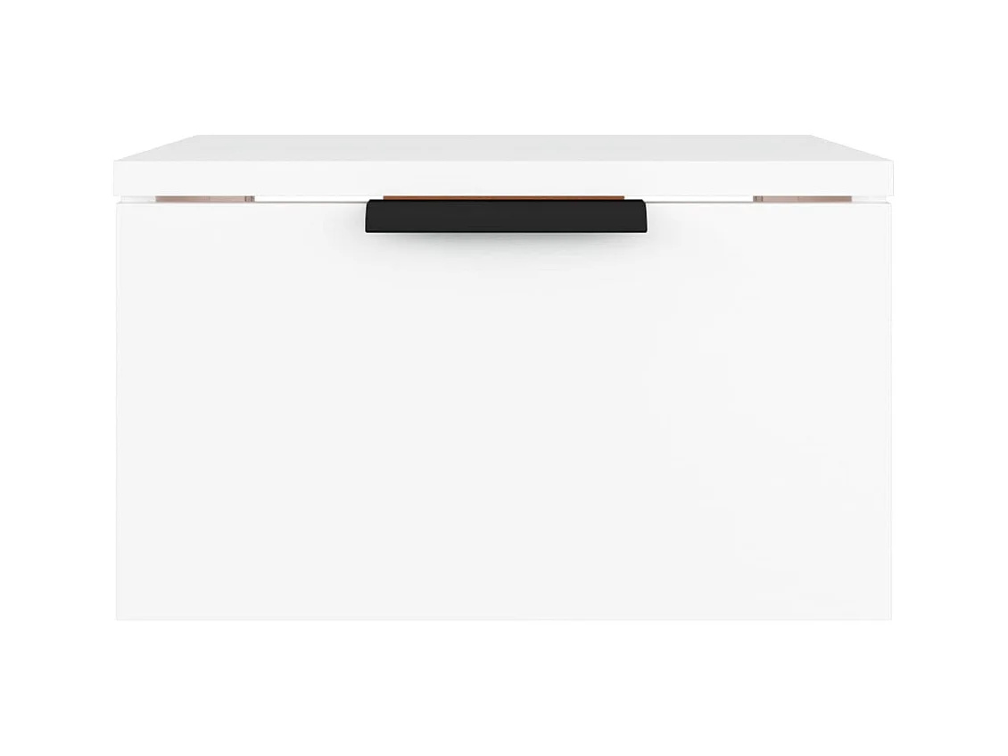 Mesitas de noche | Mesilla de noche de pared 2 uds blanco 34x30x20 cm