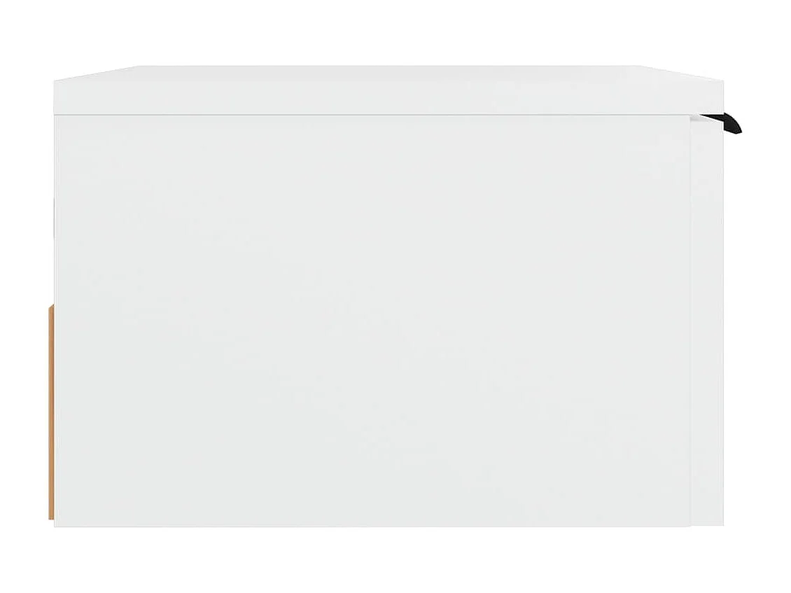 Nachttisch hängend 2er Set | Wand-Nachttische Weiß 34x30x20 cm SHL85154