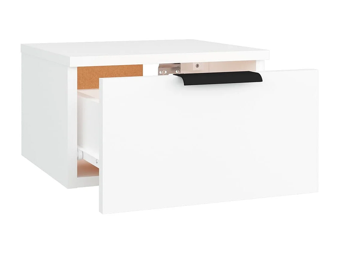 Nachttisch hängend 2er Set | Wand-Nachttische Weiß 34x30x20 cm SHL85154