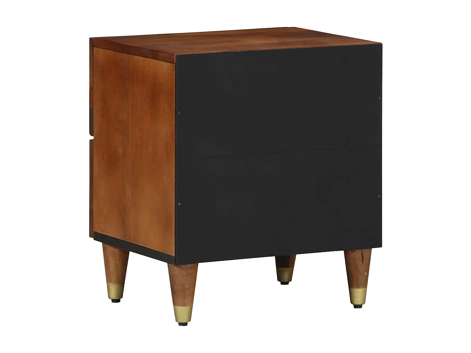 Nachttisch-Beistelltisch Honigbraun 40 x 33 x 46 cm Massivholz Mango SHL16125