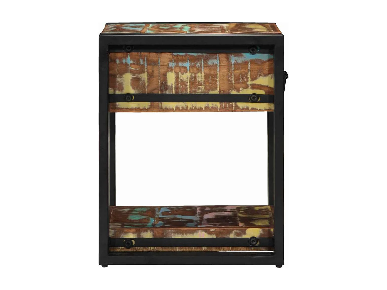 Mesa de Cabeceira Moderna 2 Peças Multicolor 40x40x50 cm