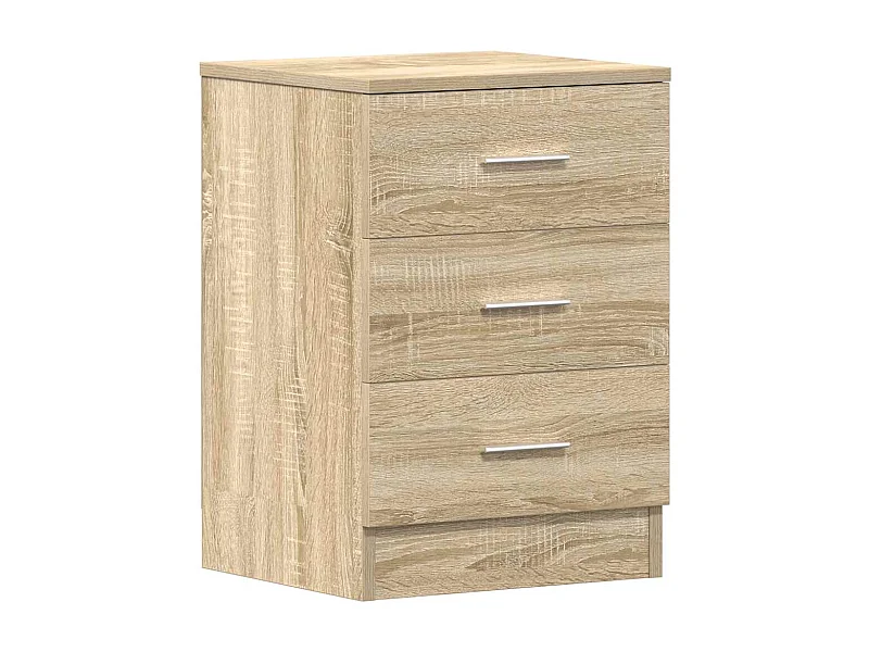 Nachtkastje | Bijzettafel Modern | Opbergkastje 38x35x56 cm bewerkt hout sonoma eikenkleurig