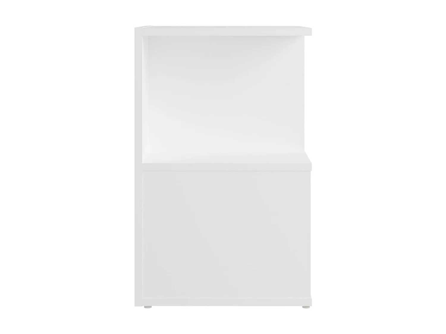 Mesita de noche | Mesilla de noche madera de ingeniería blanca 35x35x55 cm