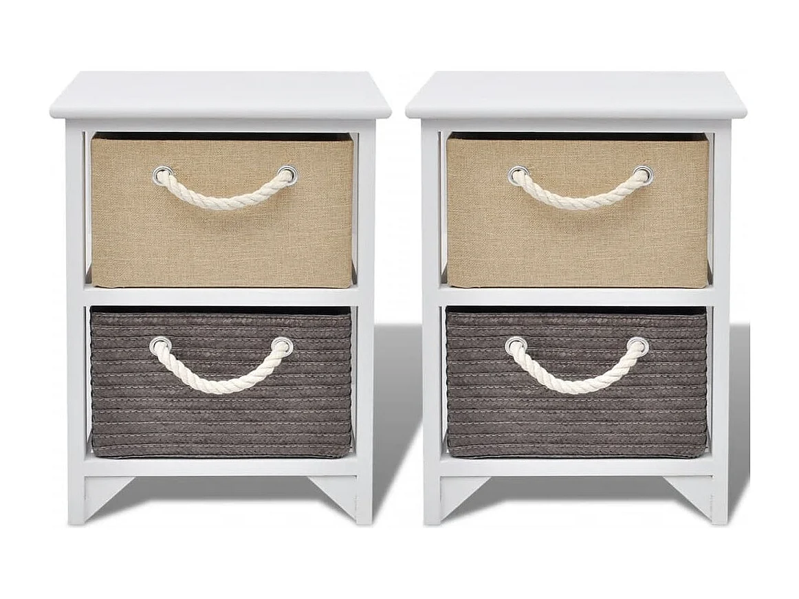 Nachttisch 2er Set-Beistelltisch Holz SHL37262