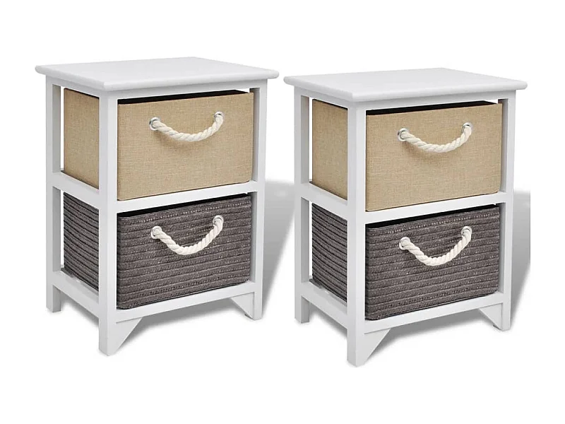 Table de chevet-Tables d'appoint 2 pcs Bois