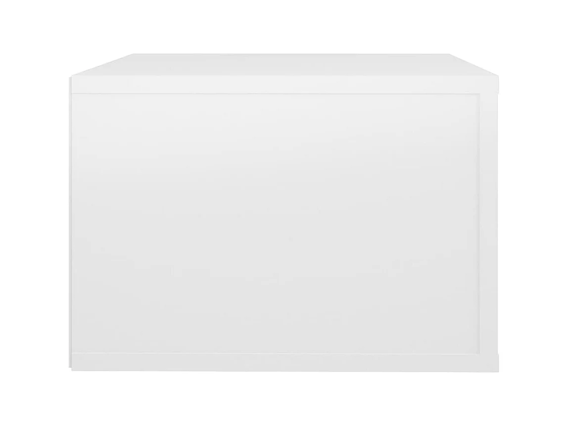 Mesitas de noche | Mesilla de noche de pared 2 uds blanco brillante 50x36x25 cm