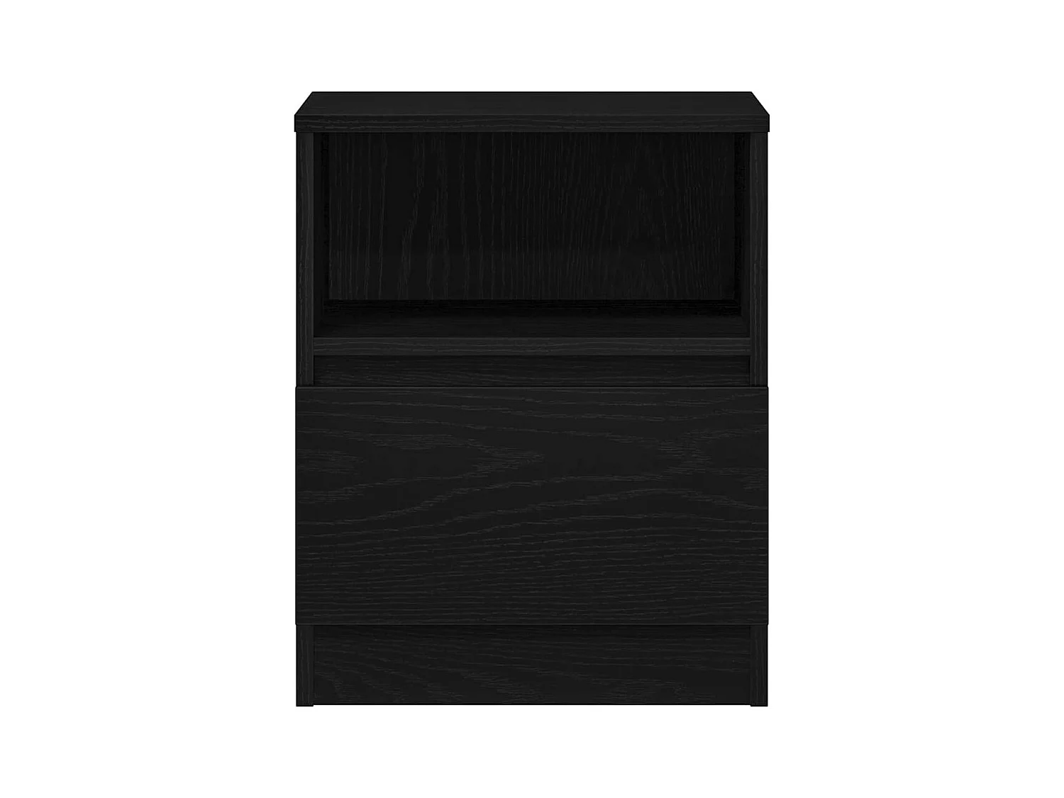 Mesita de Noche | Armario de Noche | Mesilla de noche con cajón Roble negro 40x40x50 cm