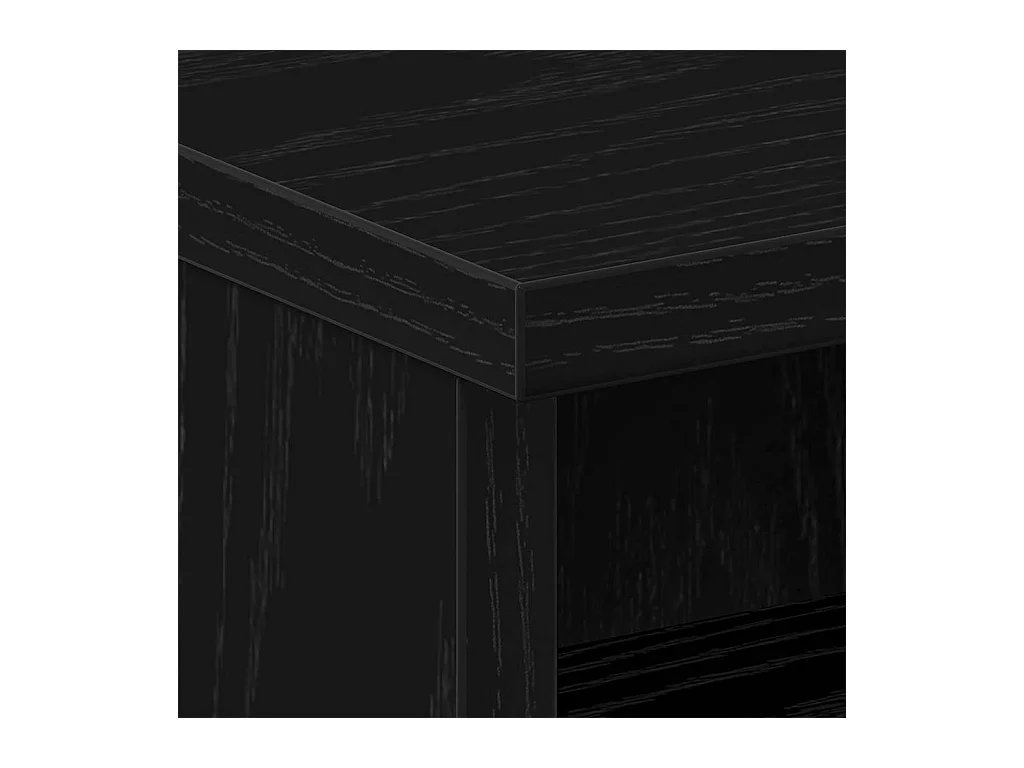 Mesita de Noche | Armario de Noche | Mesilla de noche con cajón Roble negro 40x40x50 cm