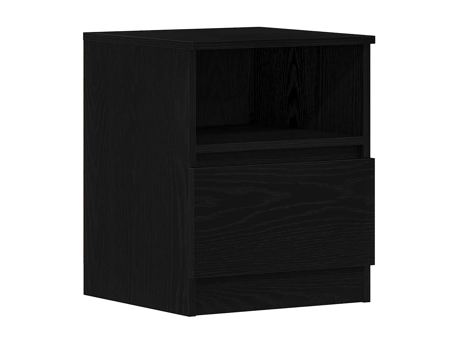 Nachttisch-Beistelltisch Schwarz Eichen-Optik 40 x 40 x 50 cm Holzwerkstoff SHL68220