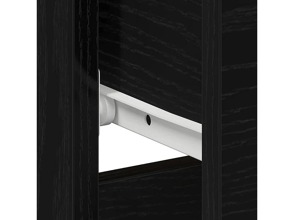 Nachttisch-Beistelltisch Schwarz Eichen-Optik 40 x 40 x 50 cm Holzwerkstoff SHL68220