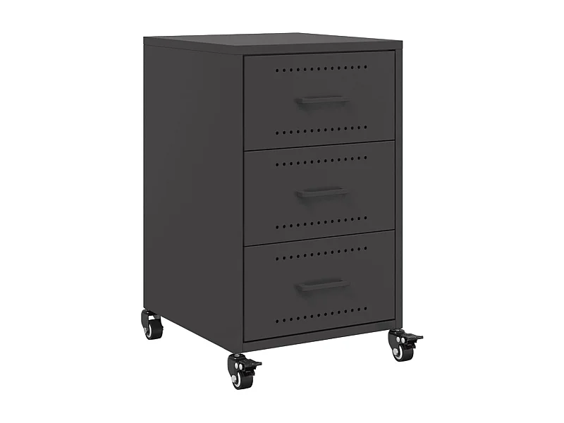 Table de chevet Étroite-Table d'appoint-Table de nuit noir 36x39x59 cm acier