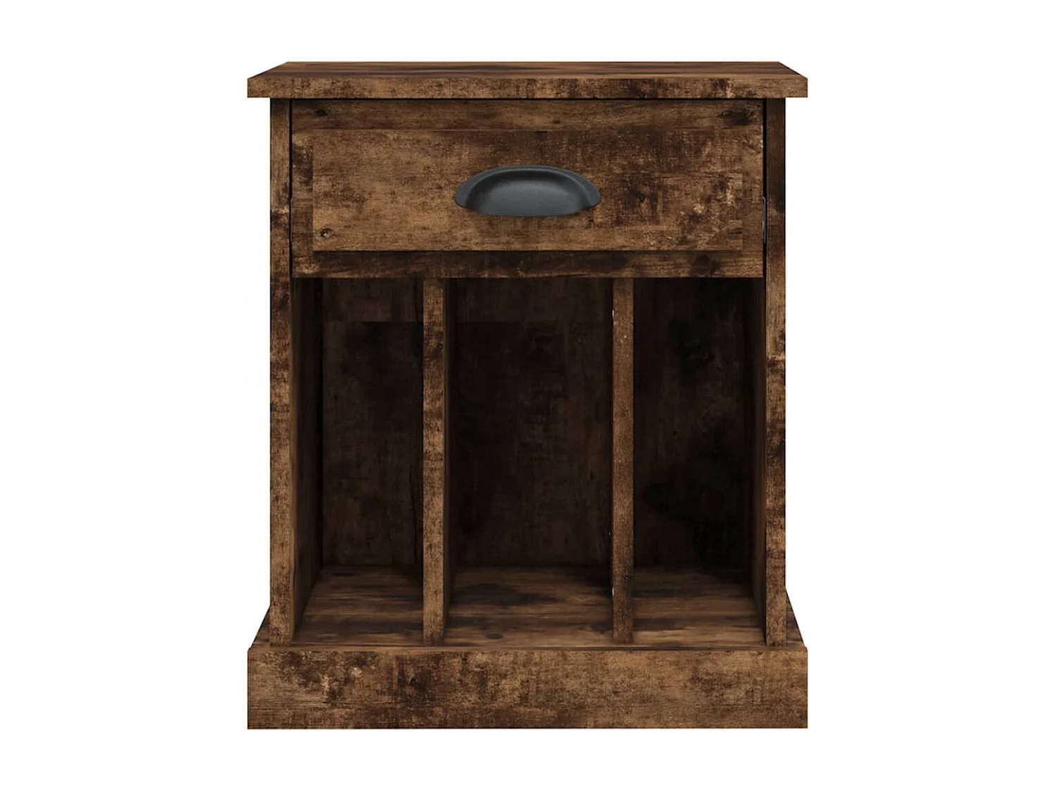 Nachttisch 2er Set-Beistelltisch-Nachttischkommode Räuchereiche 43x36x50 cm SHL18017