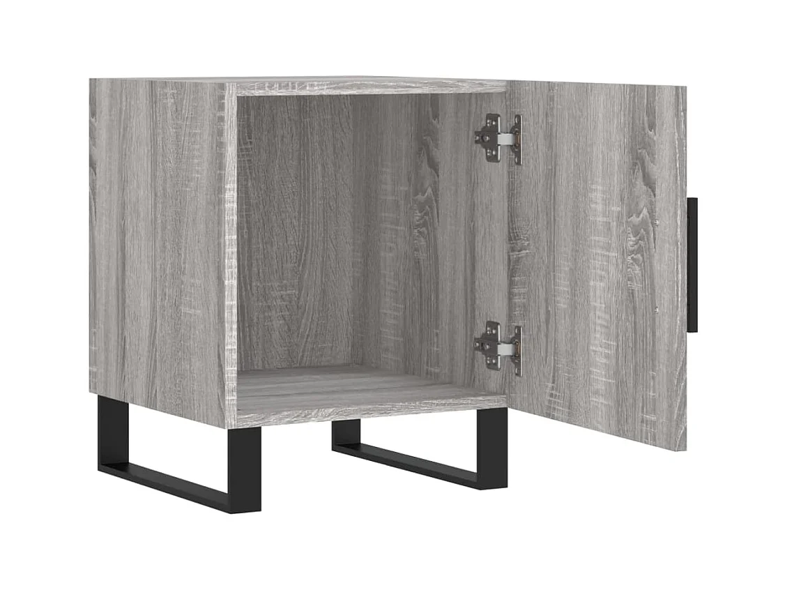 Lot de 2 Tables de chevet avec rangement sonoma gris 40x40x50cm bois d'ingénierie