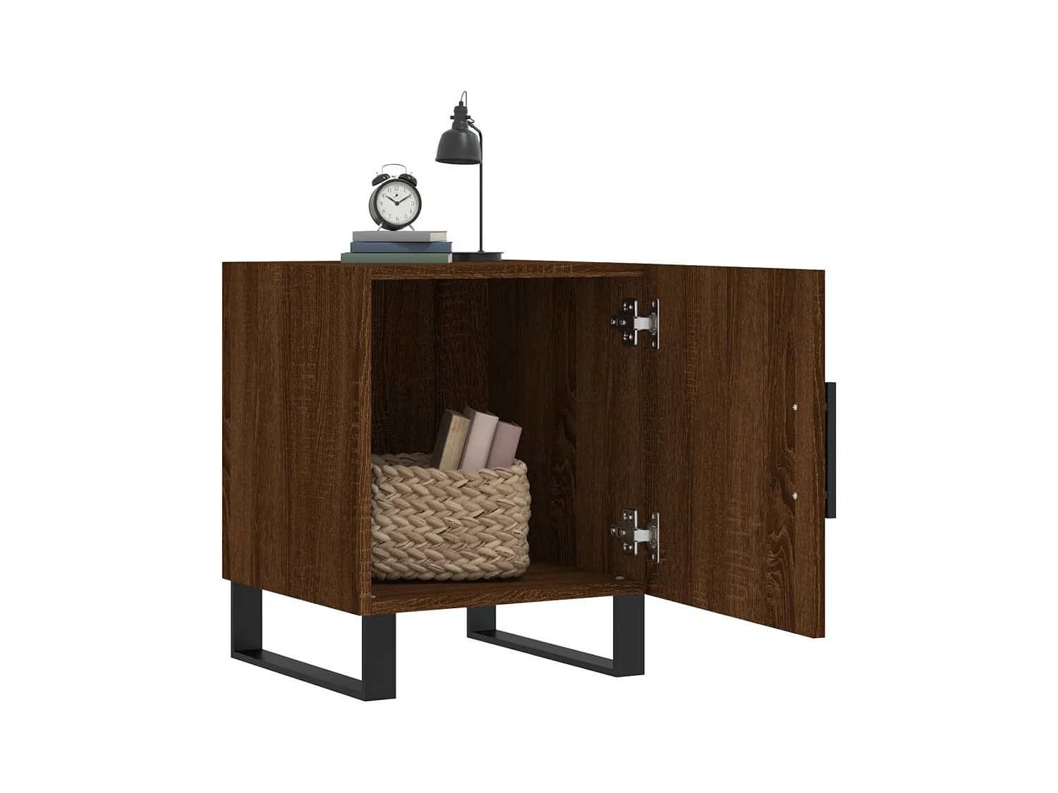 Mesitas de noche | Mesilla de noche 2 uds madera ingeniería marrón roble 40x40x50 cm