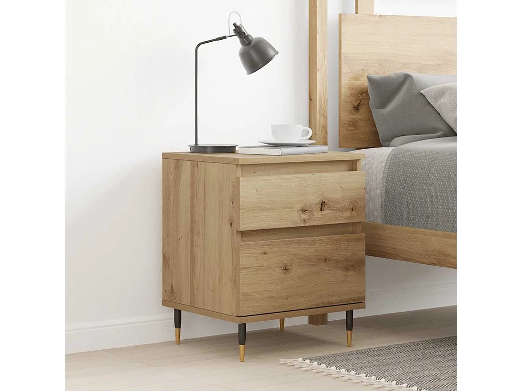 Nachttisch-Beistelltisch Artisan-Eiche 40x35x50 cm Holzwerkstoff SHL21073