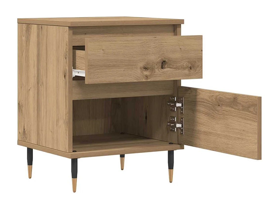 Nachttisch-Beistelltisch Artisan-Eiche 40x35x50 cm Holzwerkstoff SHL21073