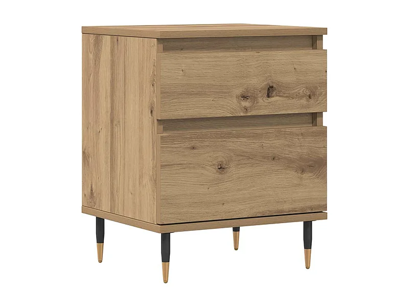 Mesa de Cabeceira | Criado-mudo Moderno 40x35x50 cm derivados madeira carvalho artisiano