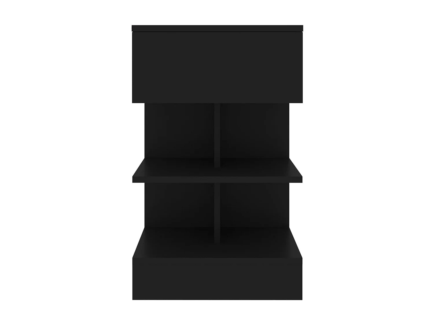 Nachttisch 2er Set-Beistelltisch Schwarz 40x35x65 cm SHL66492