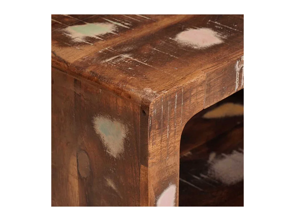 Table de chevet-Table d'appoint-Table de nuit 45x30x24 cm bois de récupération massif