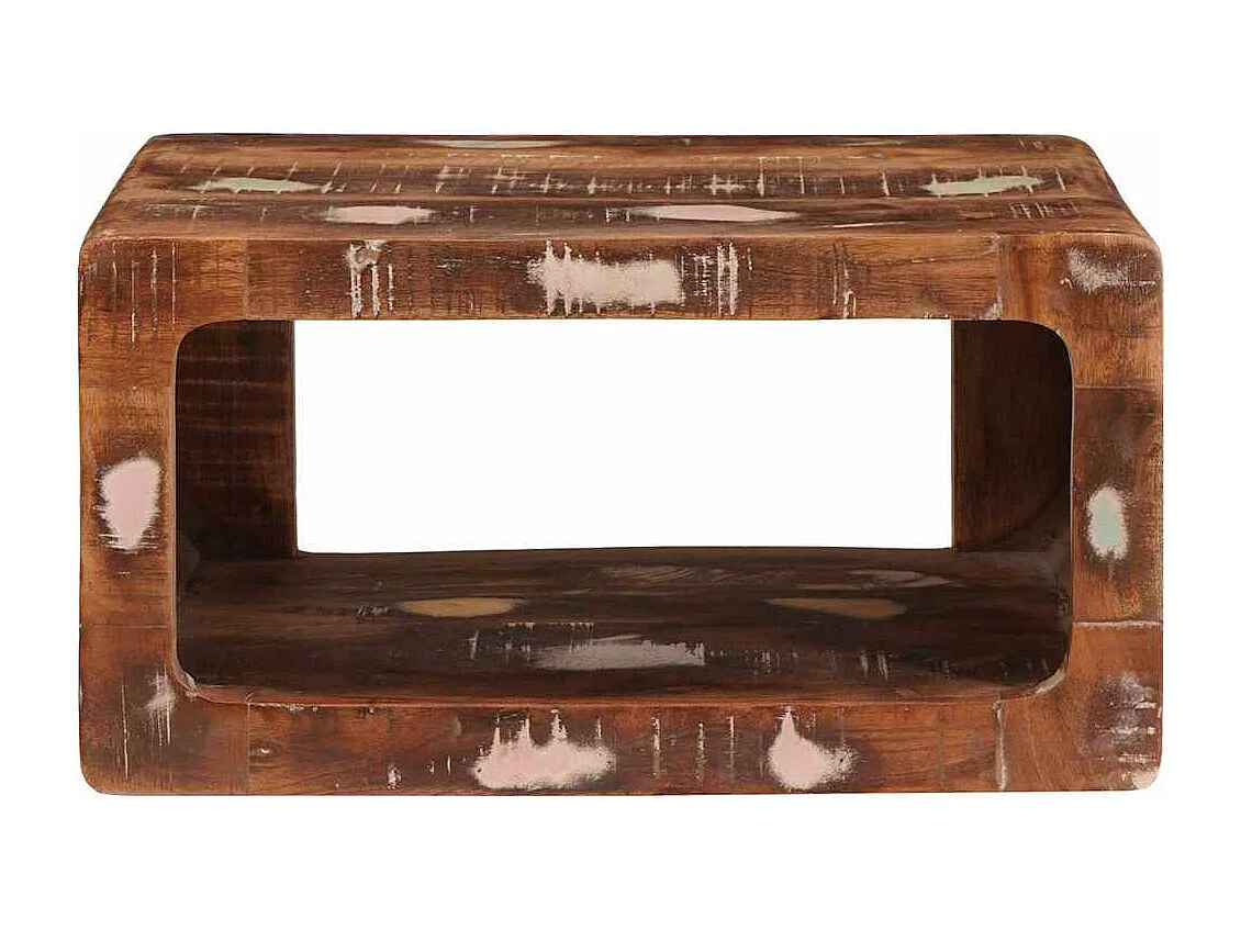 Nachttisch-Beistelltisch 45 x 30 x 24 cm Massives Altholz SHL17205