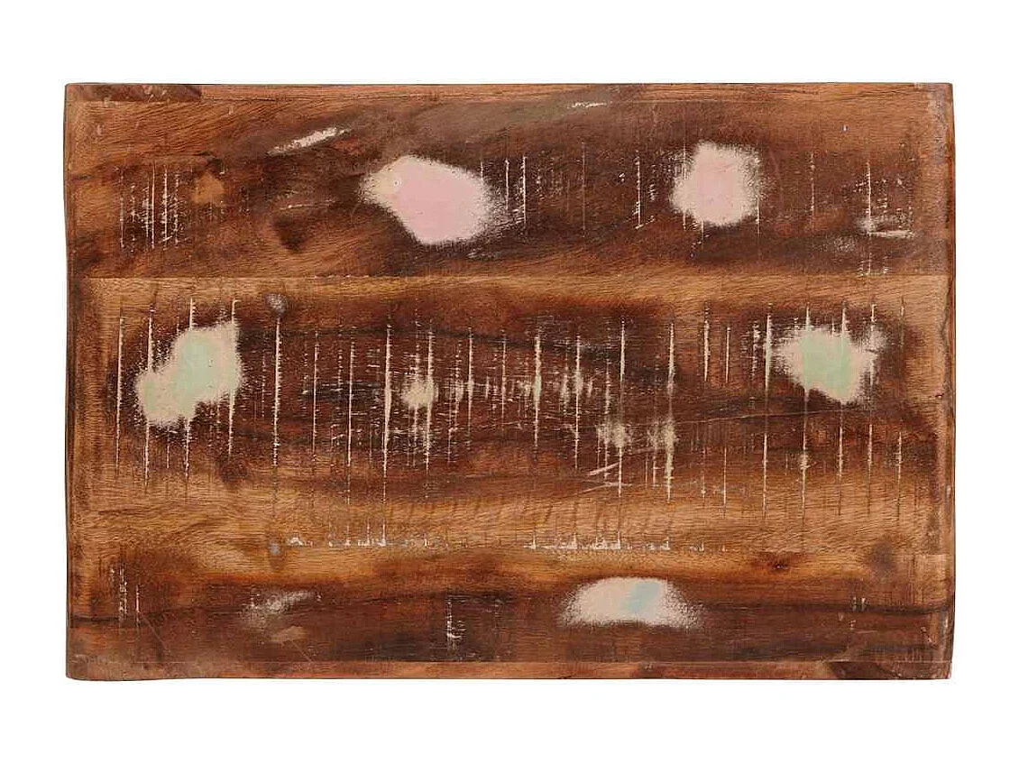 Nachttisch-Beistelltisch 45 x 30 x 24 cm Massives Altholz SHL17205