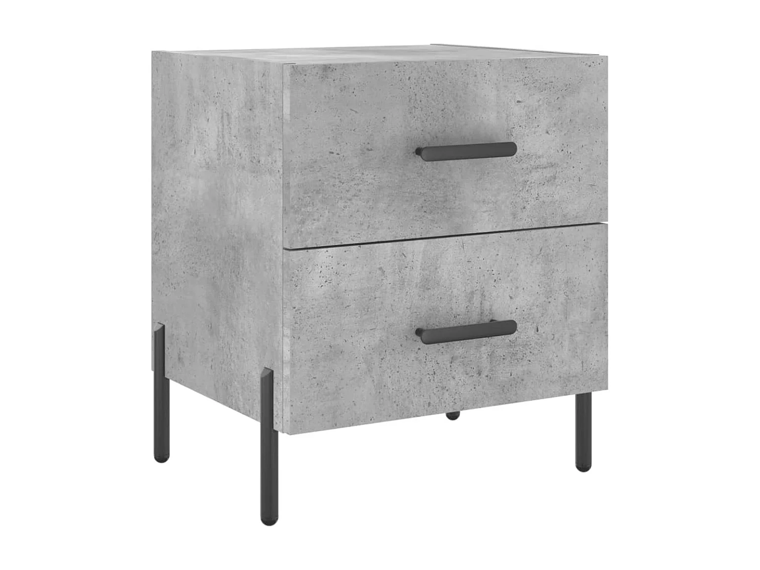 Mesita de noche | Mesilla de noche 2 uds. madera ingeniería gris hormigón 40x35x47,5cm