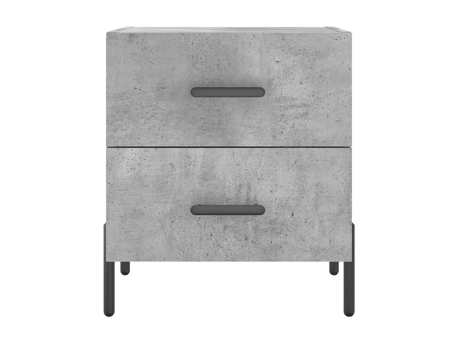 Mesita de noche | Mesilla de noche 2 uds. madera ingeniería gris hormigón 40x35x47,5cm