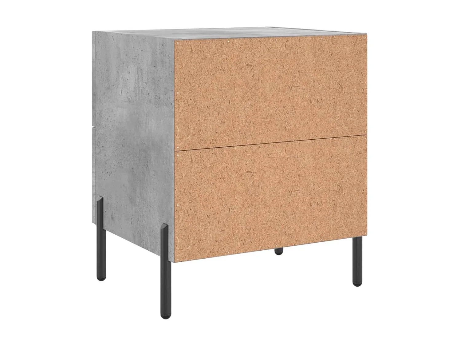 Mesita de noche | Mesilla de noche 2 uds. madera ingeniería gris hormigón 40x35x47,5cm