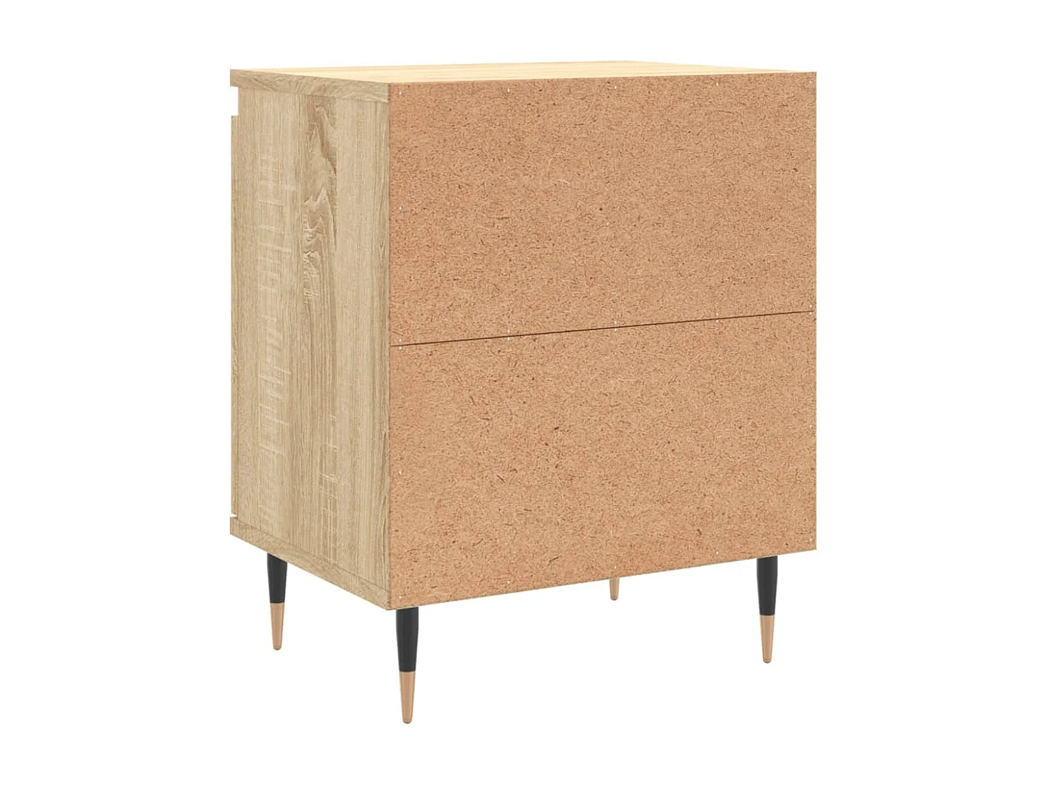 Nachttisch 2er Set-Beistelltisch-Nachttischkommode Sonoma-Eiche 40x30x50 cm Holzwerkstoff SHL38327