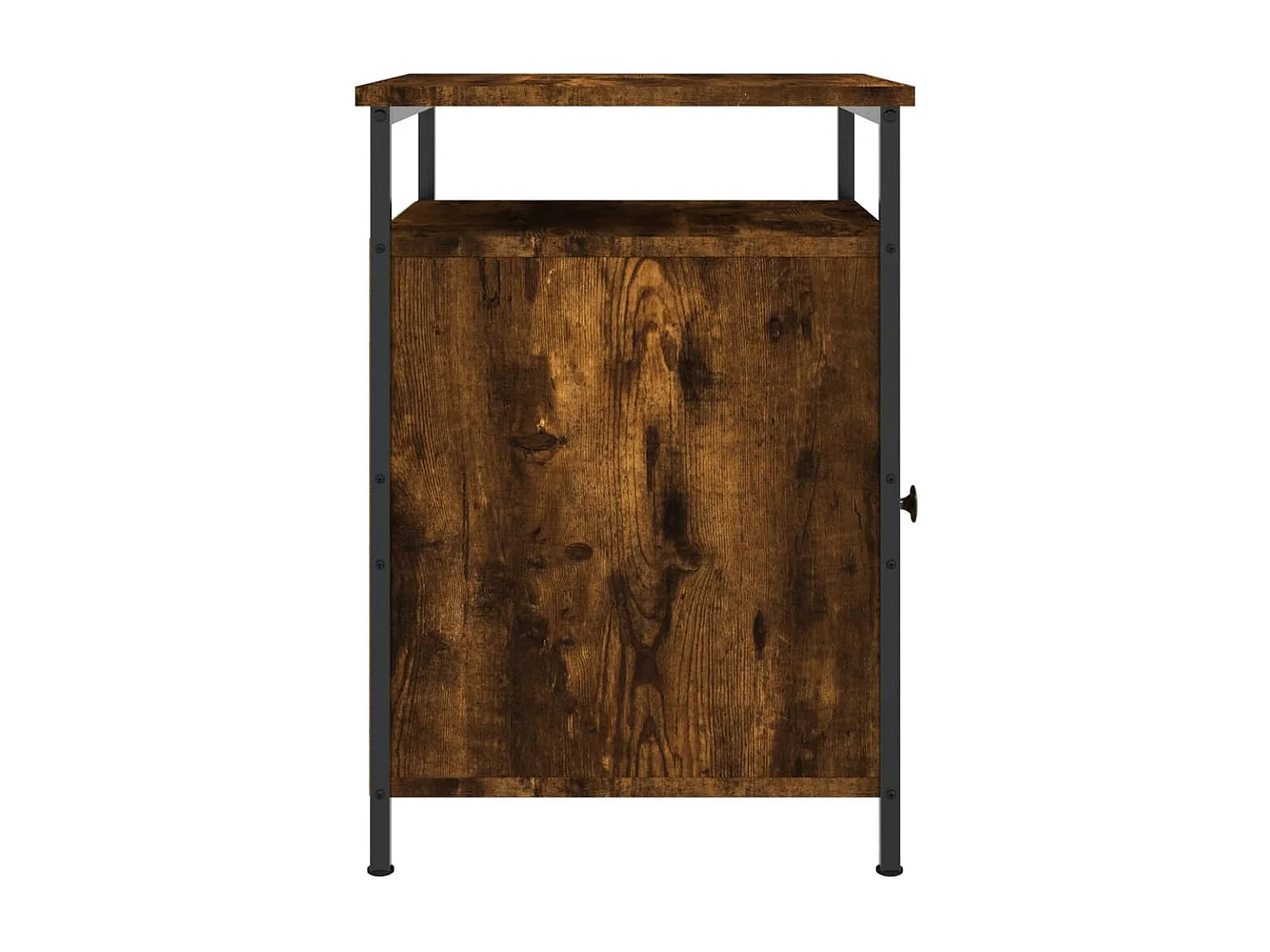 Nachttisch 2er Set-Beistelltisch-Nachttischkommode Räuchereiche 40x42x60 cm Holzwerkstoff SHL6550