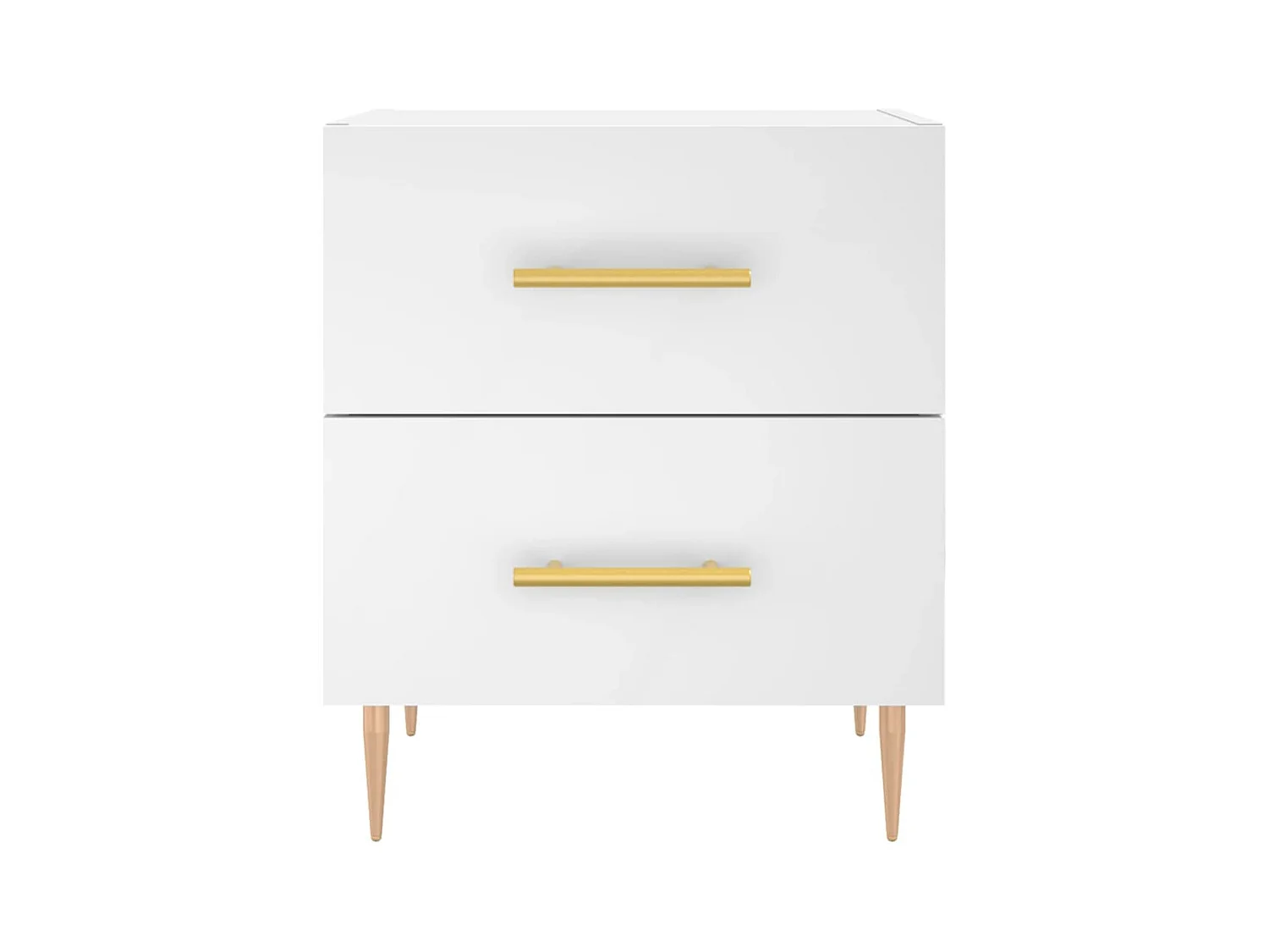 Mesita de noche | Mesilla de noche madera de ingeniería blanco 40x35x47,5 cm