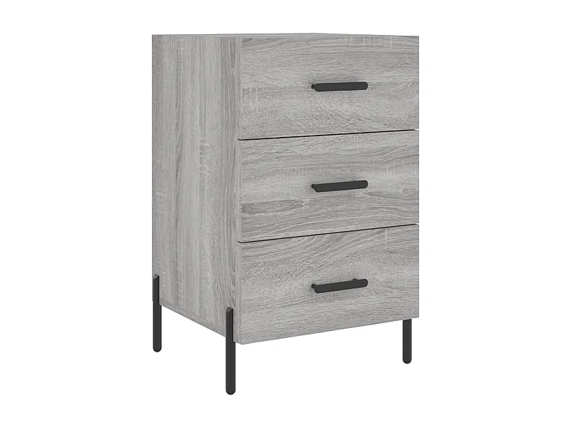 Table de chevet-Table d'appoint-Table de nuit sonoma gris 40x40x66 cm bois d'ingénierie