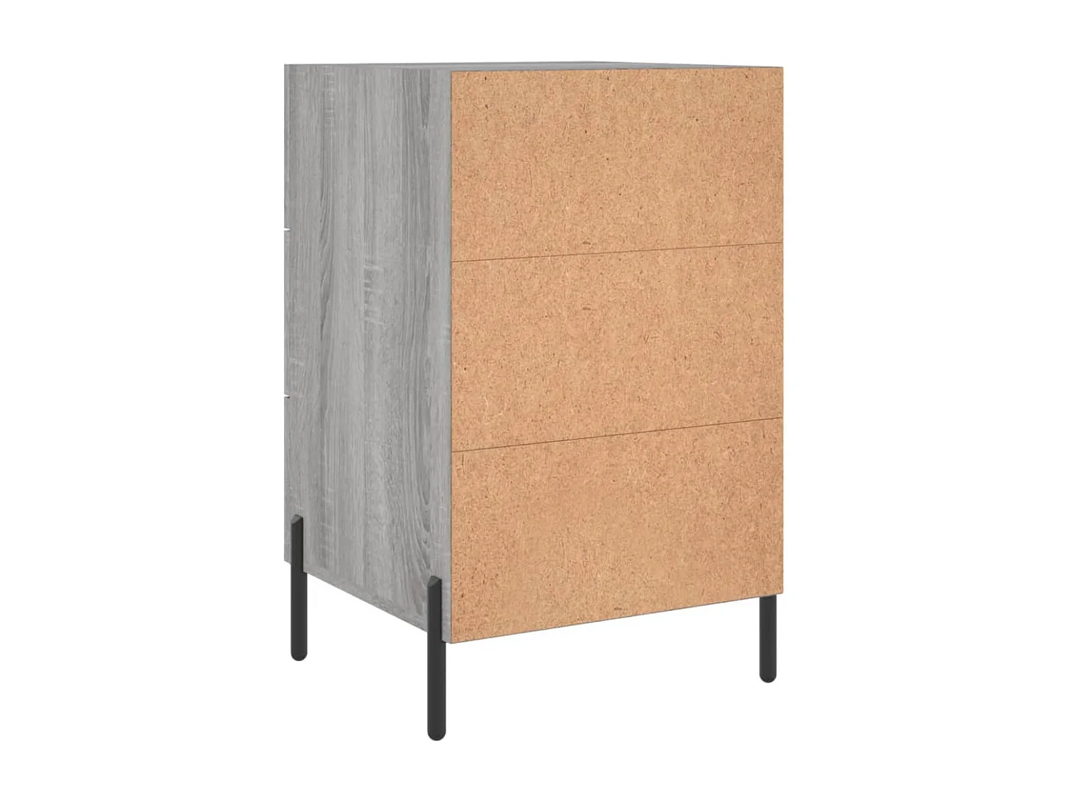 Nachttisch-Beistelltisch Grau Sonoma 40x40x66 cm Holzwerkstoff SHL86685