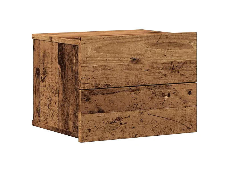 Mesita de noche | Mesilla de noche de pared madera envejecida 40x32x30 cm