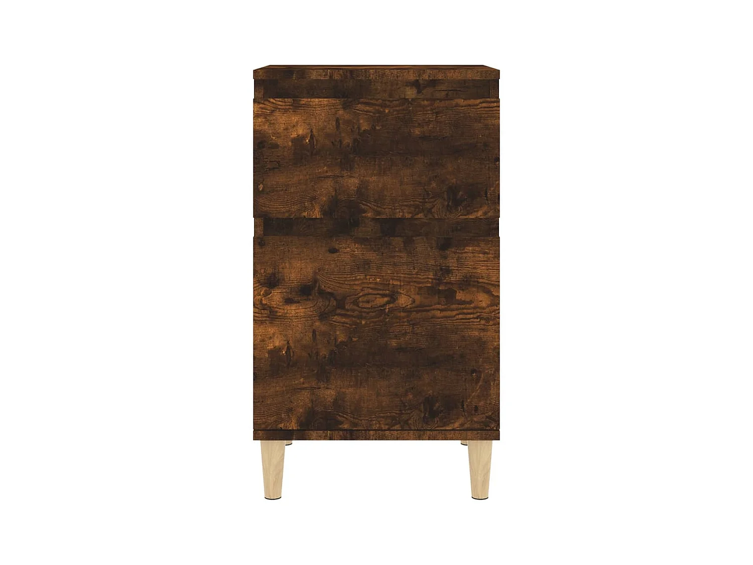 Tables de chevet lot de 2 avec tiroirs chêne fumé 40x35x70 cm