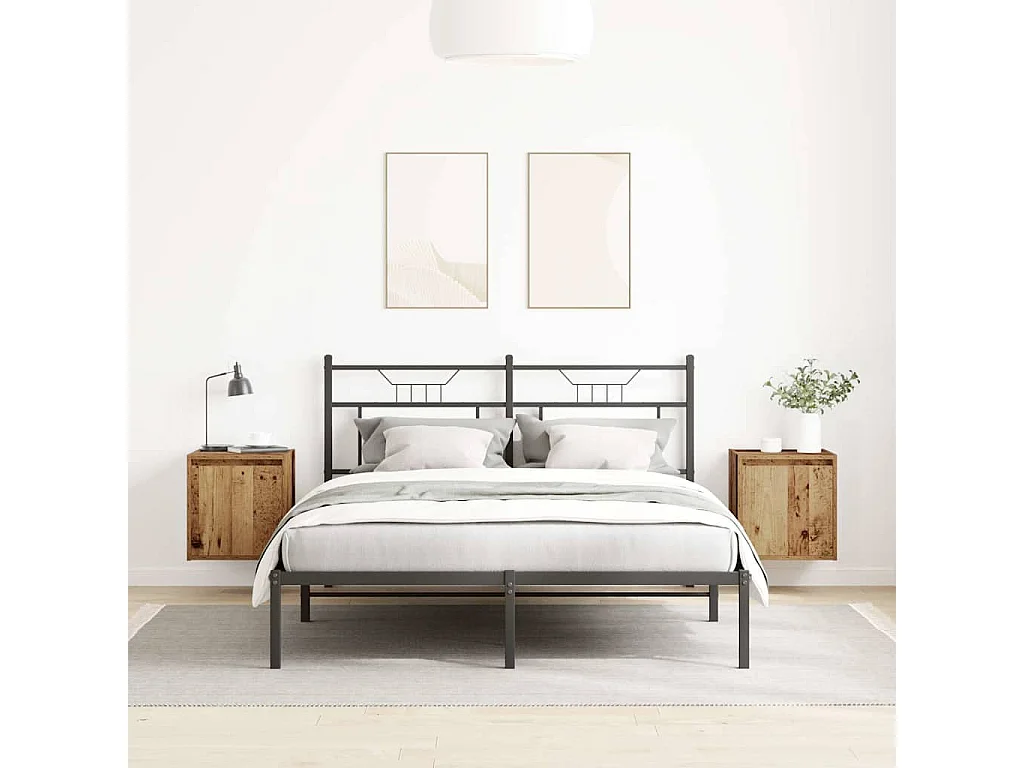 Mesillas de noche | Mesita de noche de pared 2 uds madera vieja 38x34x40 cm