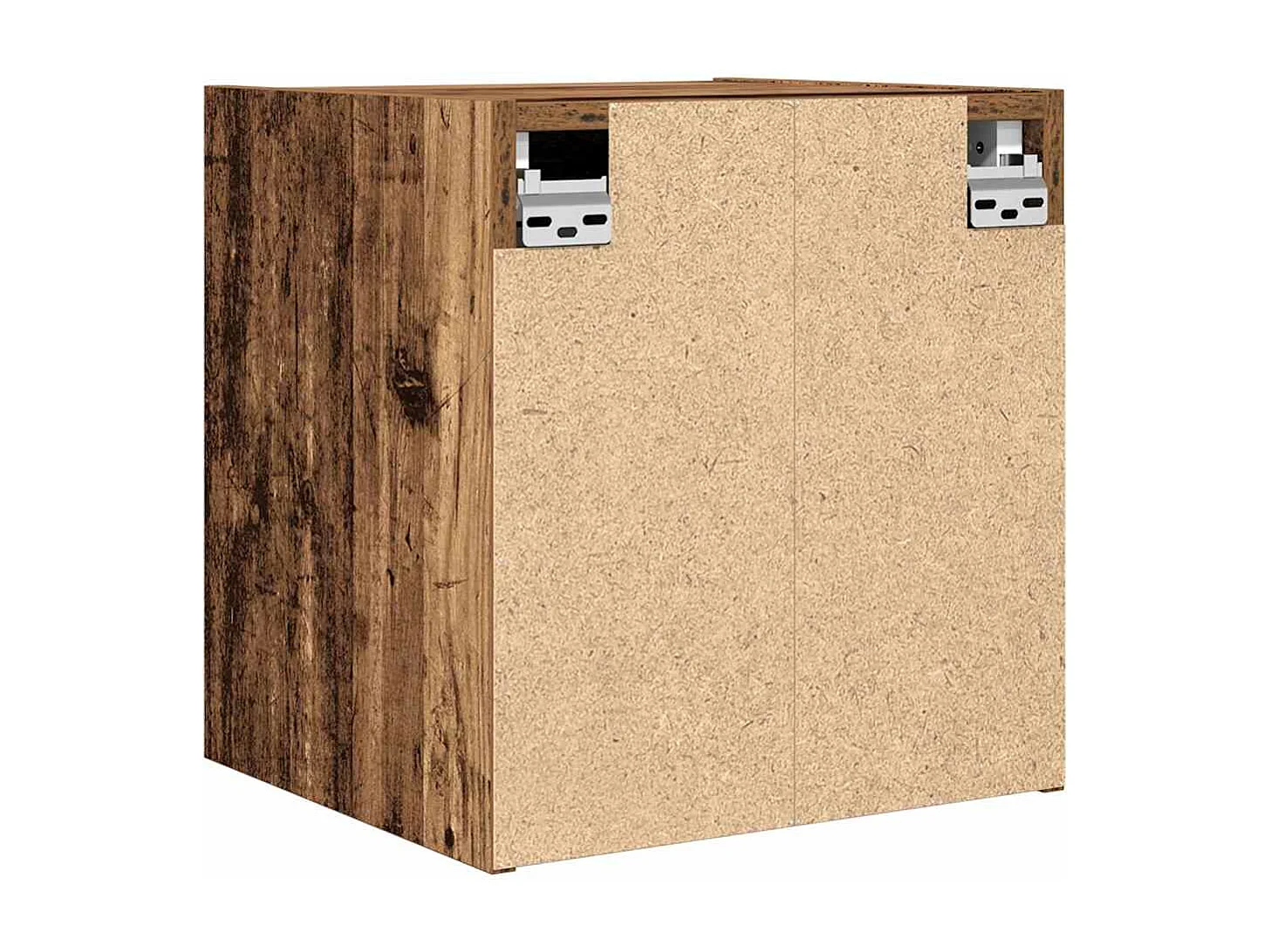 Nachttisch hängend 2er Set | Wand-Nachttische Altholz-Optik 38x34x40 cm SHL53538