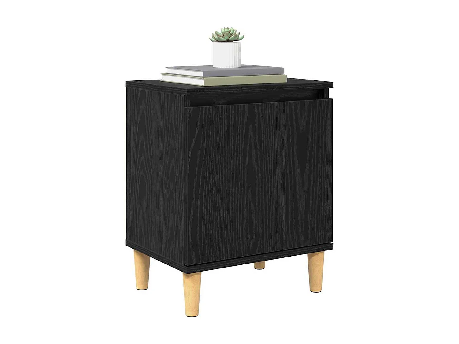 Mesita de Noche | Armario de Noche | Mesa auxiliar Roble negro 40x30x50 cm