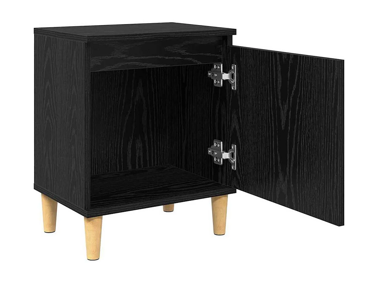 Mesita de Noche | Armario de Noche | Mesa auxiliar Roble negro 40x30x50 cm