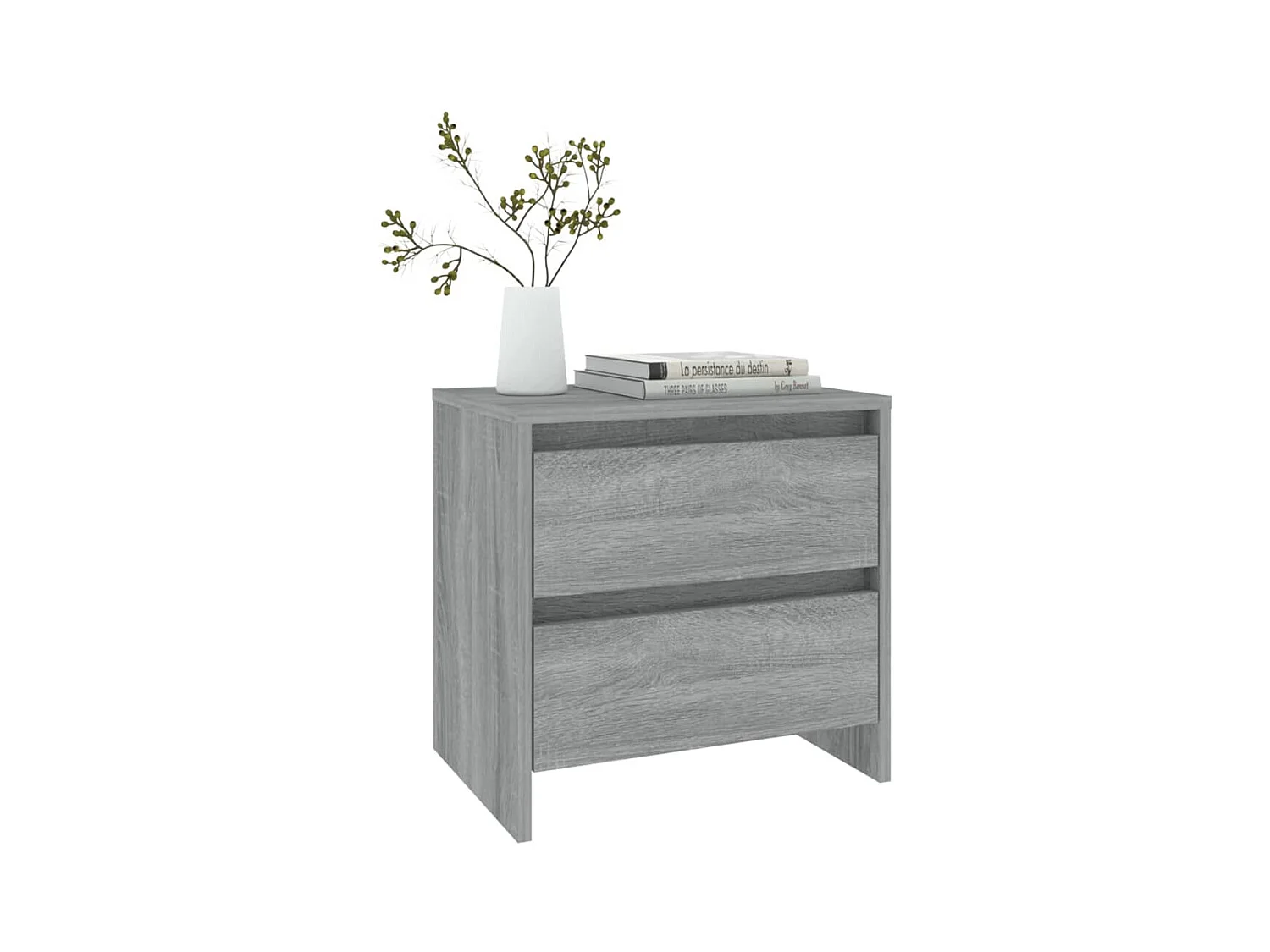 Mesita de noche | Mesilla de noche madera de ingeniería gris Sonoma 45x34,5x44,5cm