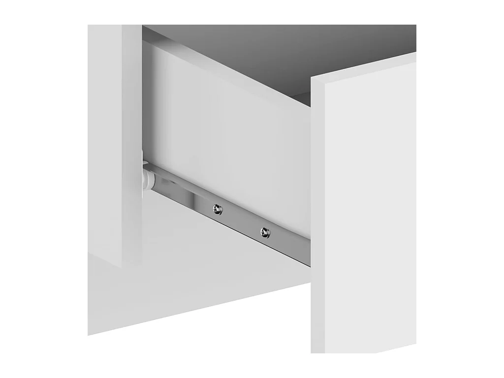 Mesitas de noche | Mesilla de noche de pared 2 unidades blanco brillante