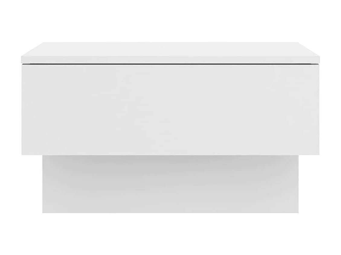 Nachttisch hängend 2er Set | Wand-Nachttische Hochglanz-Weiß SHL10208