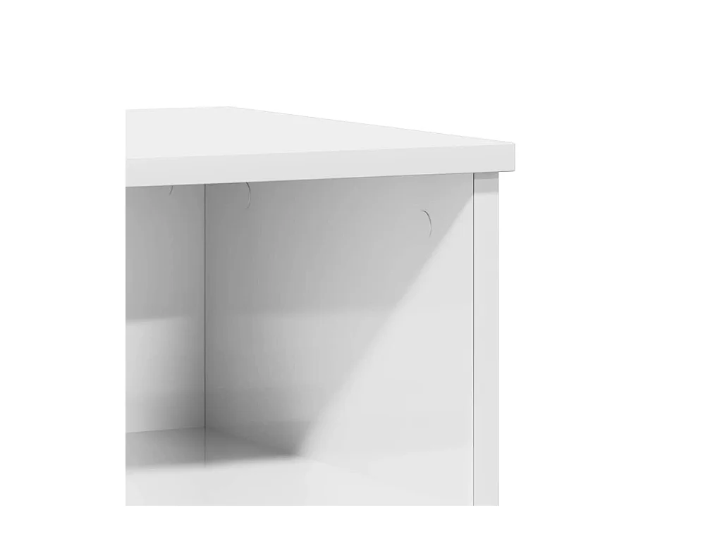 Mesita de noche | Mesilla de noche madera contrachapada blanco brillo 40x35x50 cm