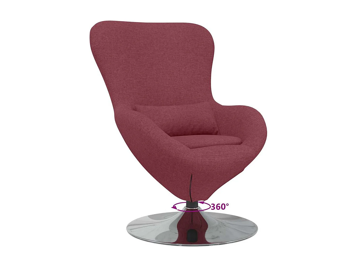 Sillón de relax | Sillón huevo Rojo vino tinto 63x73x90 cm tela SHL4083