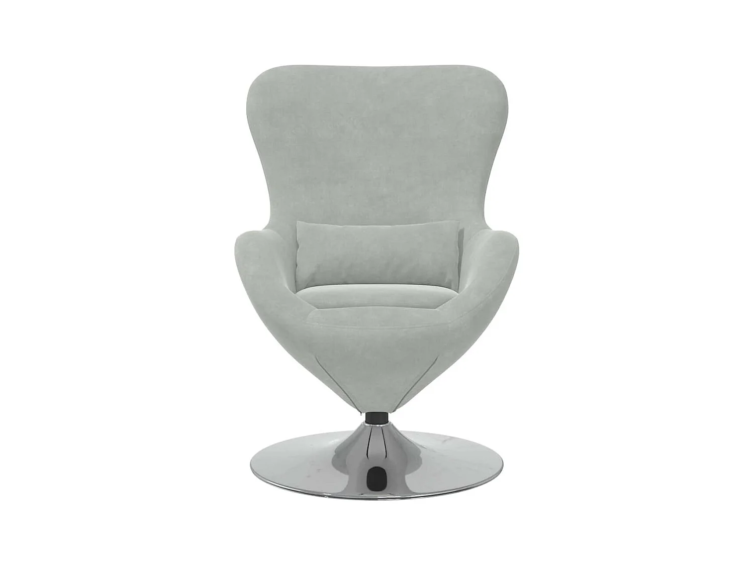 Sillón de relax | Sillón huevo Gris claro 63x73x90 cm Terciopelo SHL4213