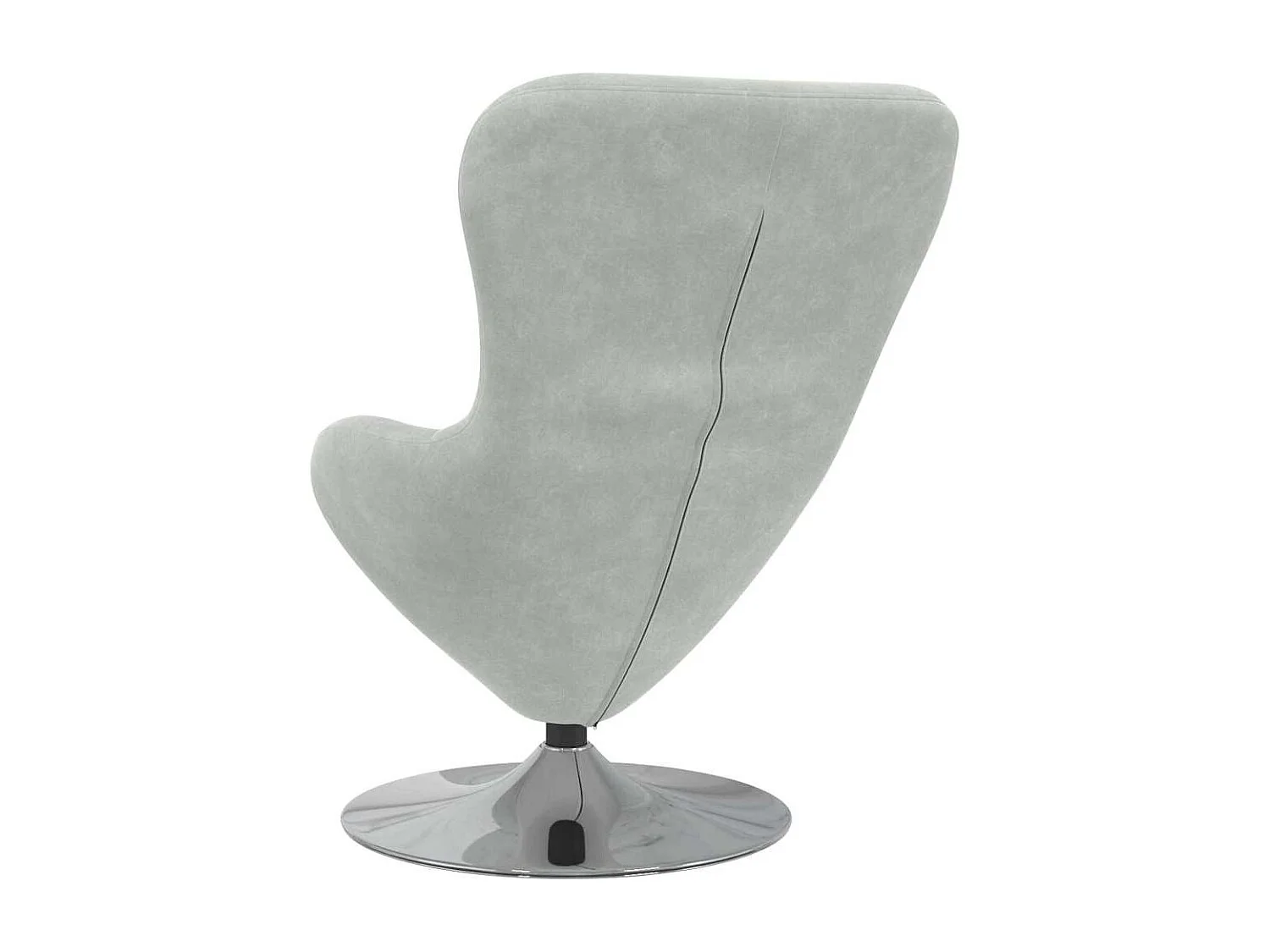 Sillón de relax | Sillón huevo Gris claro 63x73x90 cm Terciopelo SHL4213