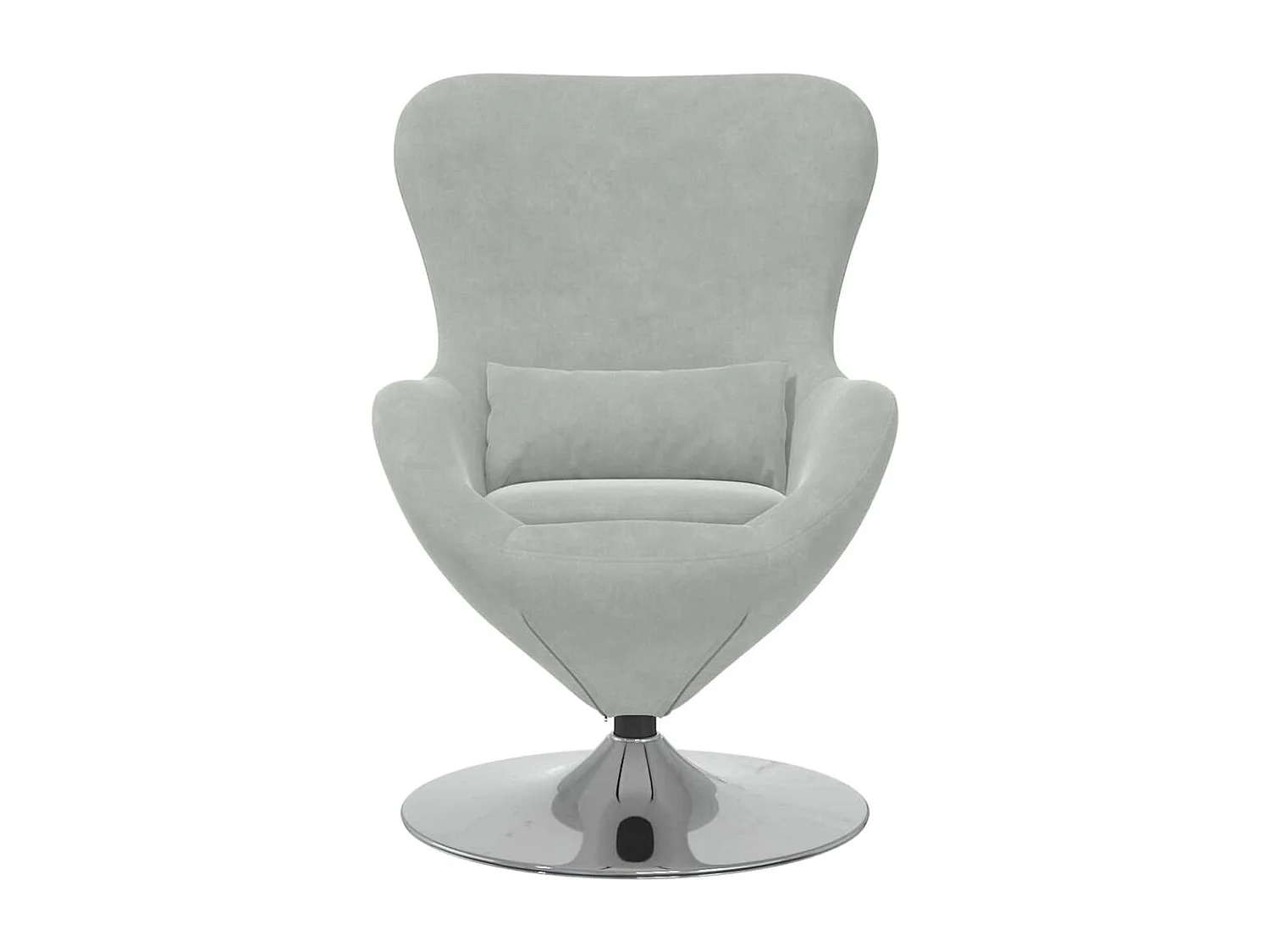 Sillón de relax | Sillón huevo Gris claro 63x73x90 cm Terciopelo SHL4213