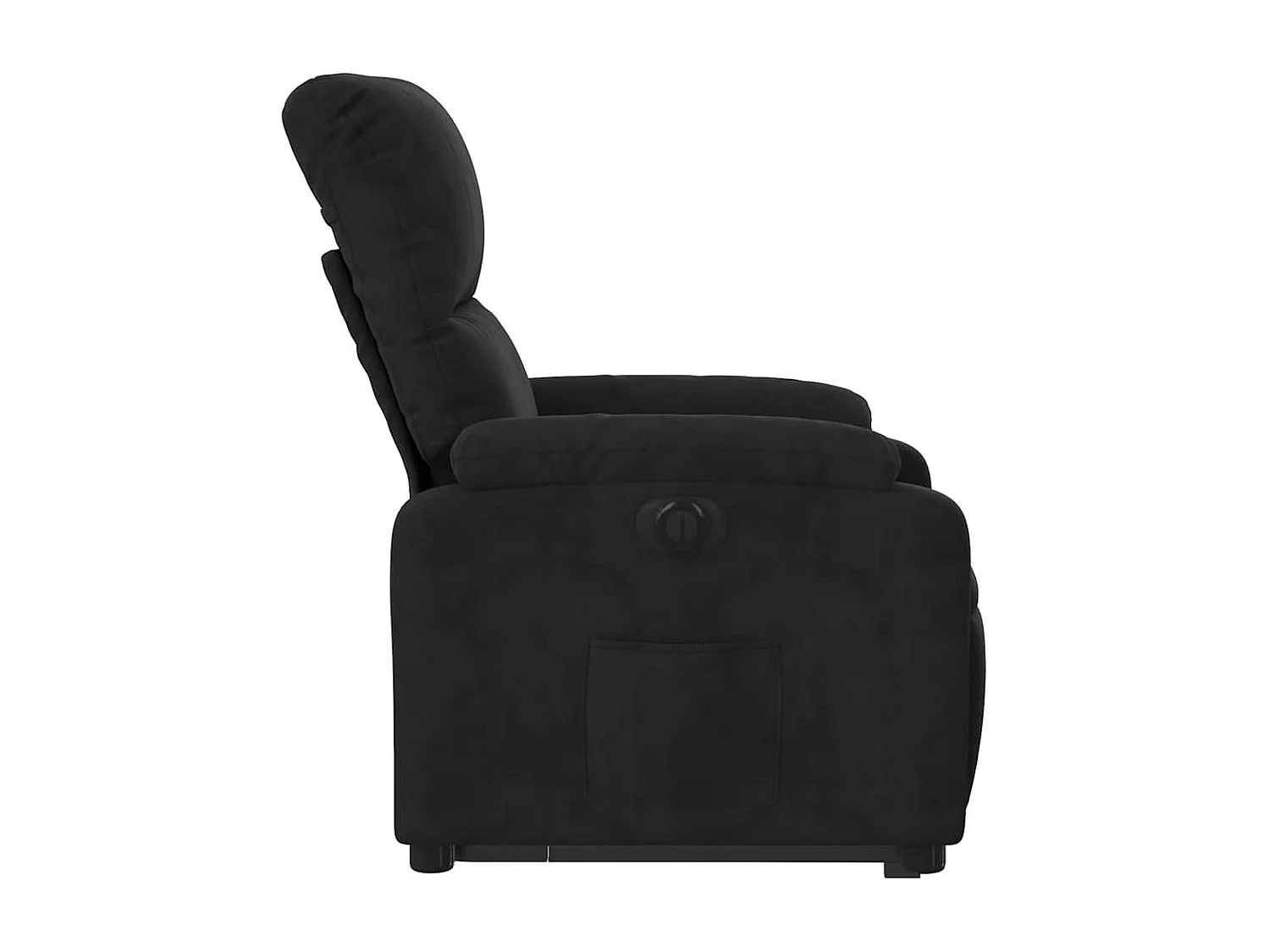 Silla de relax | Sillón eléctrico reclinable elevable tela microfibra negro SHL3771