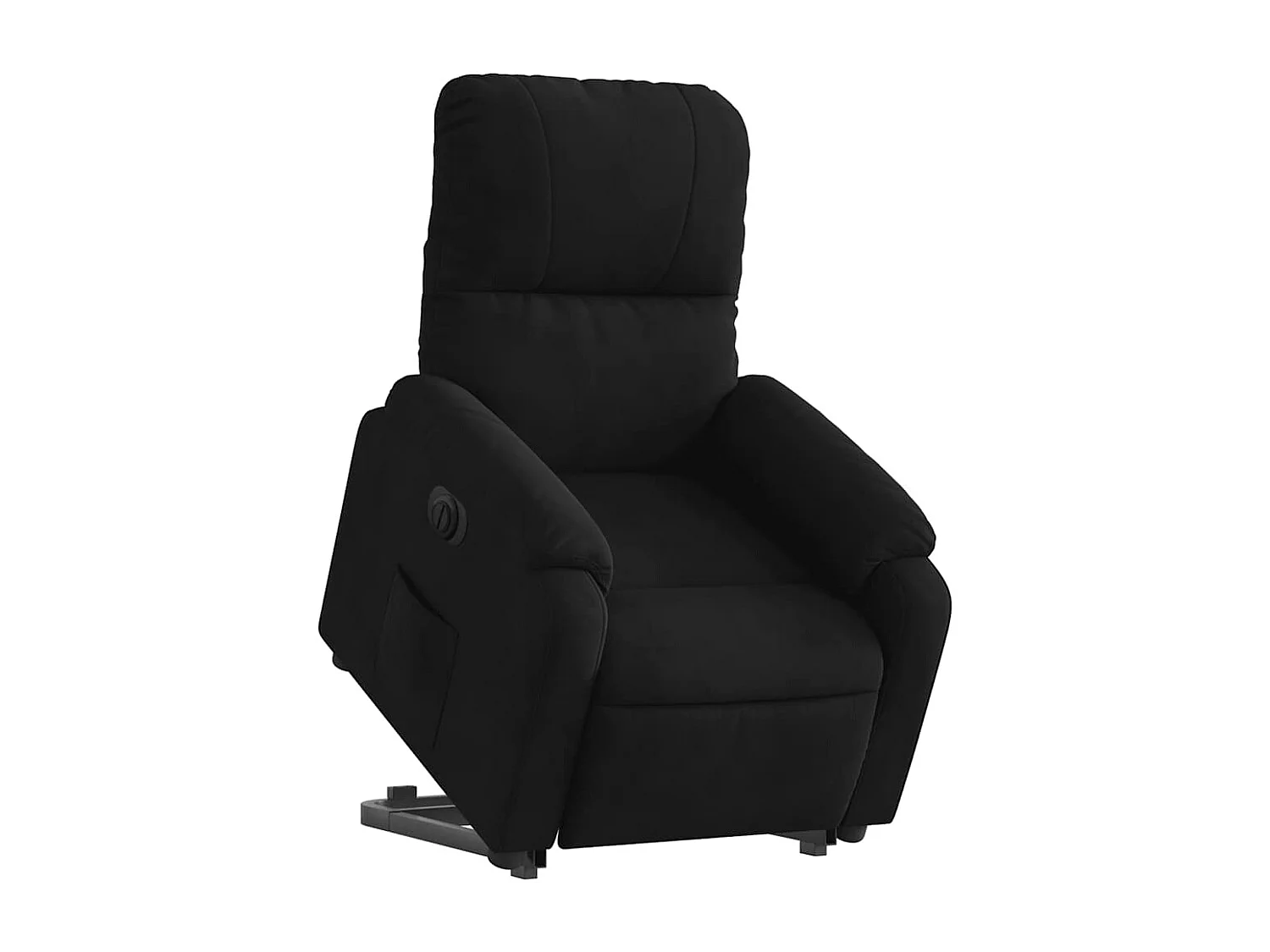 Fauteuil inclinable électrique-Chaise de relax-Fauteuil salon noir tissu microfibre SHL4386